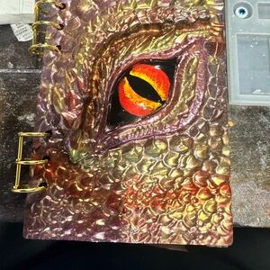 Mystical Dragon Eye Journal - Gold and Red